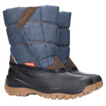 Сиви детски ботушки, pvc материя и текстилна материя - ежедневни обувки за есента и зимата N 100025103